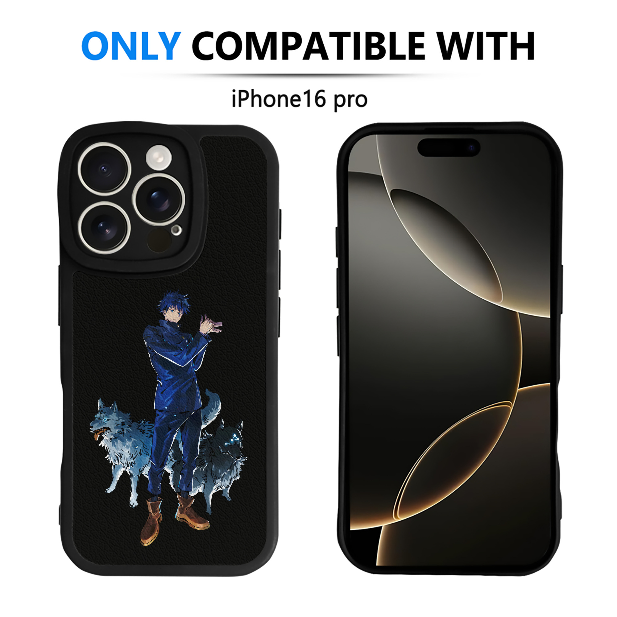 （画像用） 呪術廻戦 Jujutsu Kaisen 【iPhone 16シリーズ対応】シリコンスマホケース（レザー調） 材質：シリコン